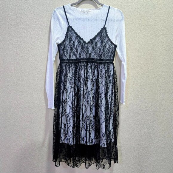 BNWT After Market Layered Sheer Midi Dress set (2Piece) Size S - Picture 1 of 10